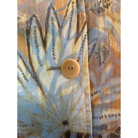 NWT Zanella Johanna Blazer Jacket 10 Yellow Green Floral Button Front Work Italy - Picture 5 of 12